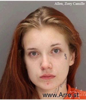 Zoey Camille Allen Mugshot