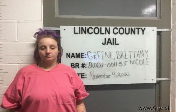 Brittany Nicole. Greene Mugshot